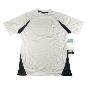 InSport Shirt Mens Large White Black Xodus Competitor Tee DrySport Athletic USA